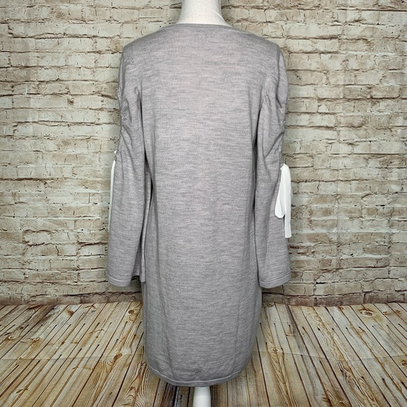 Club Monaco gray wool long sleeves dress sz L - Picture 3 of 11